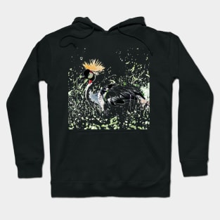 Black Crowned Crane Hoodie